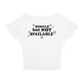 Single, Not Available White Boatneck