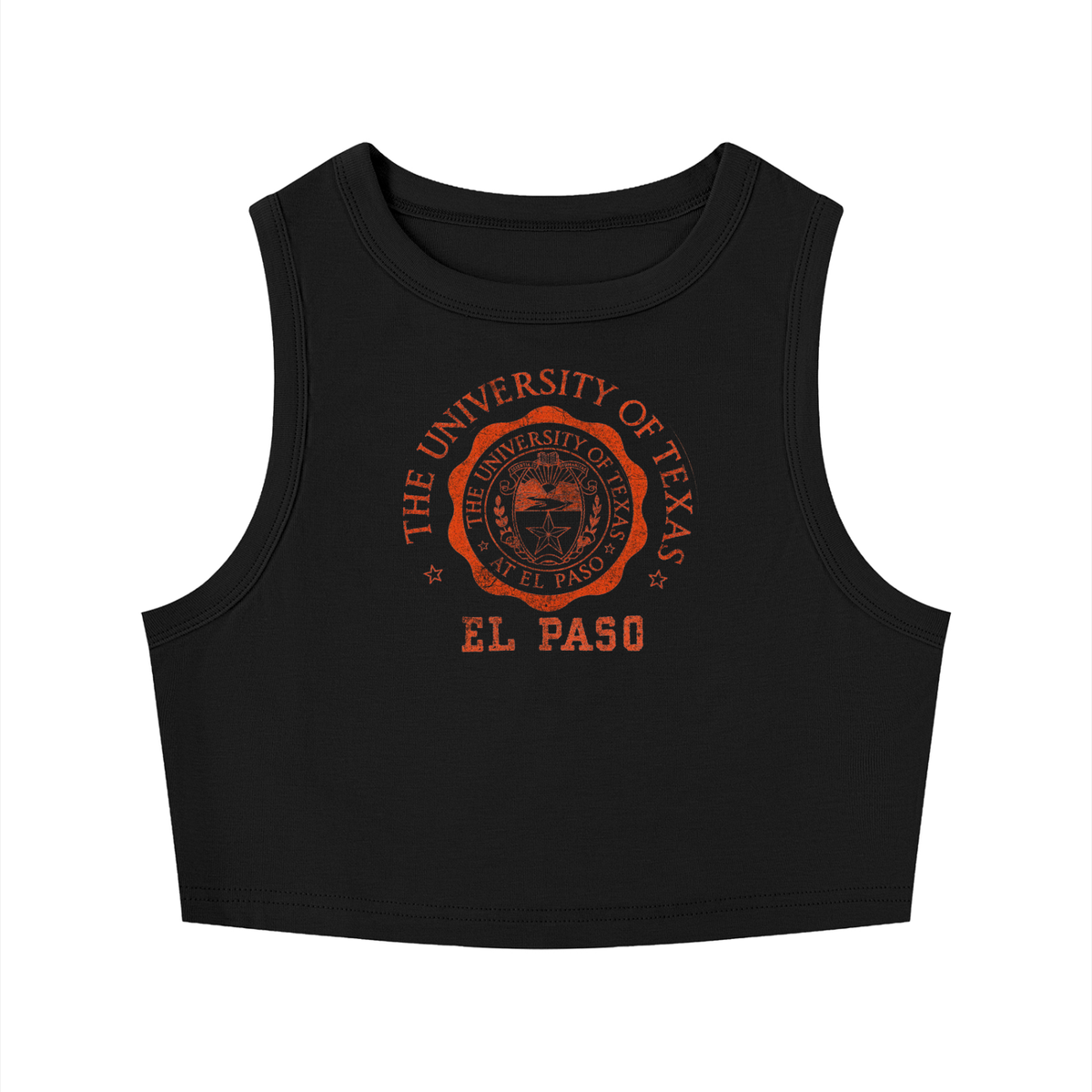 UTEP Vintage Medallion Fitted Crop Tank