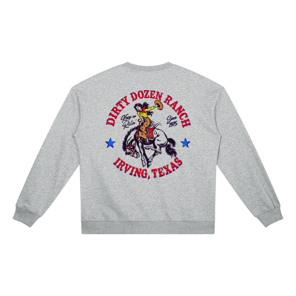 Dirty Dozen Ranch Est 75 Unisex Heavyweight Crewneck Sweatshirt