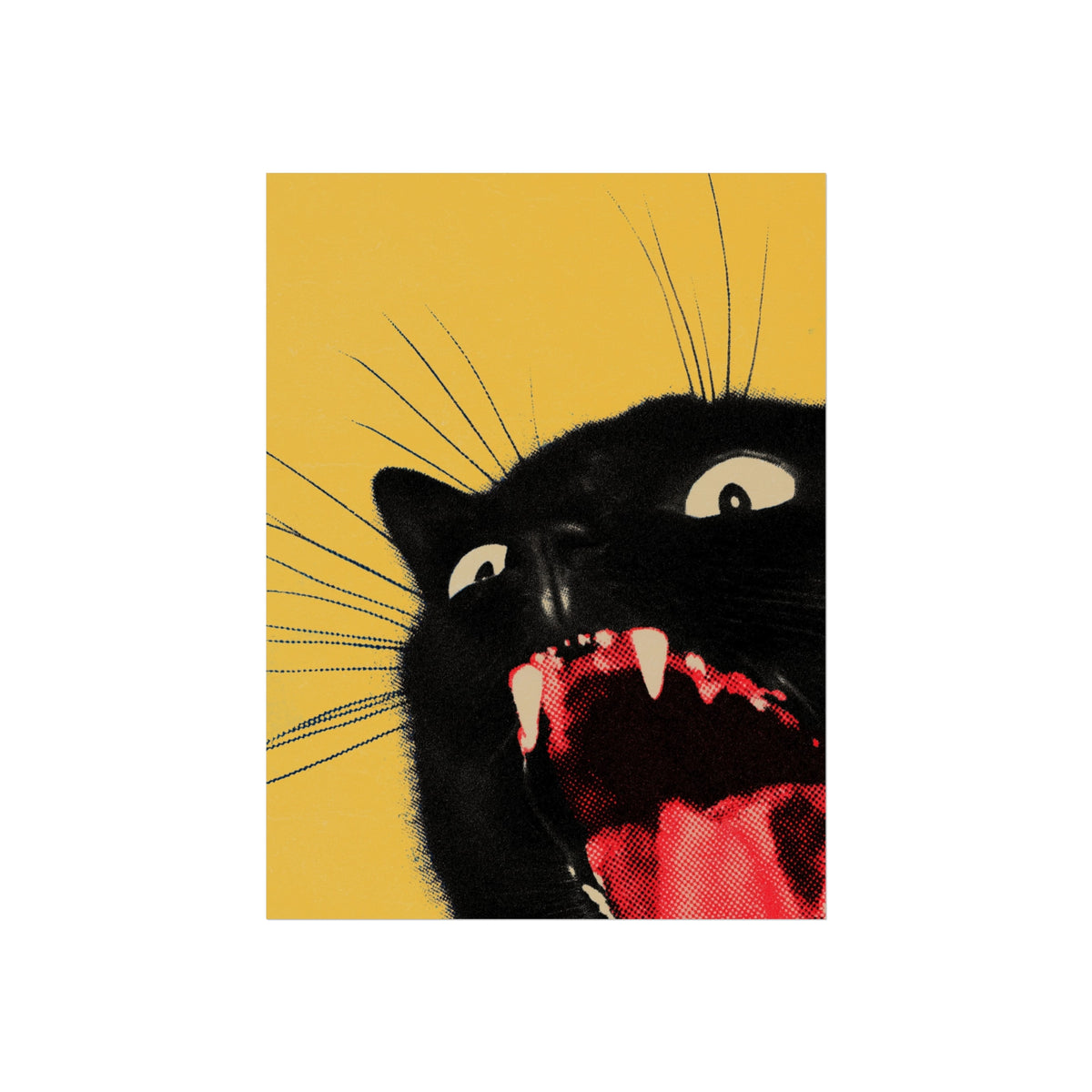 Black Cat Matte Wall Art