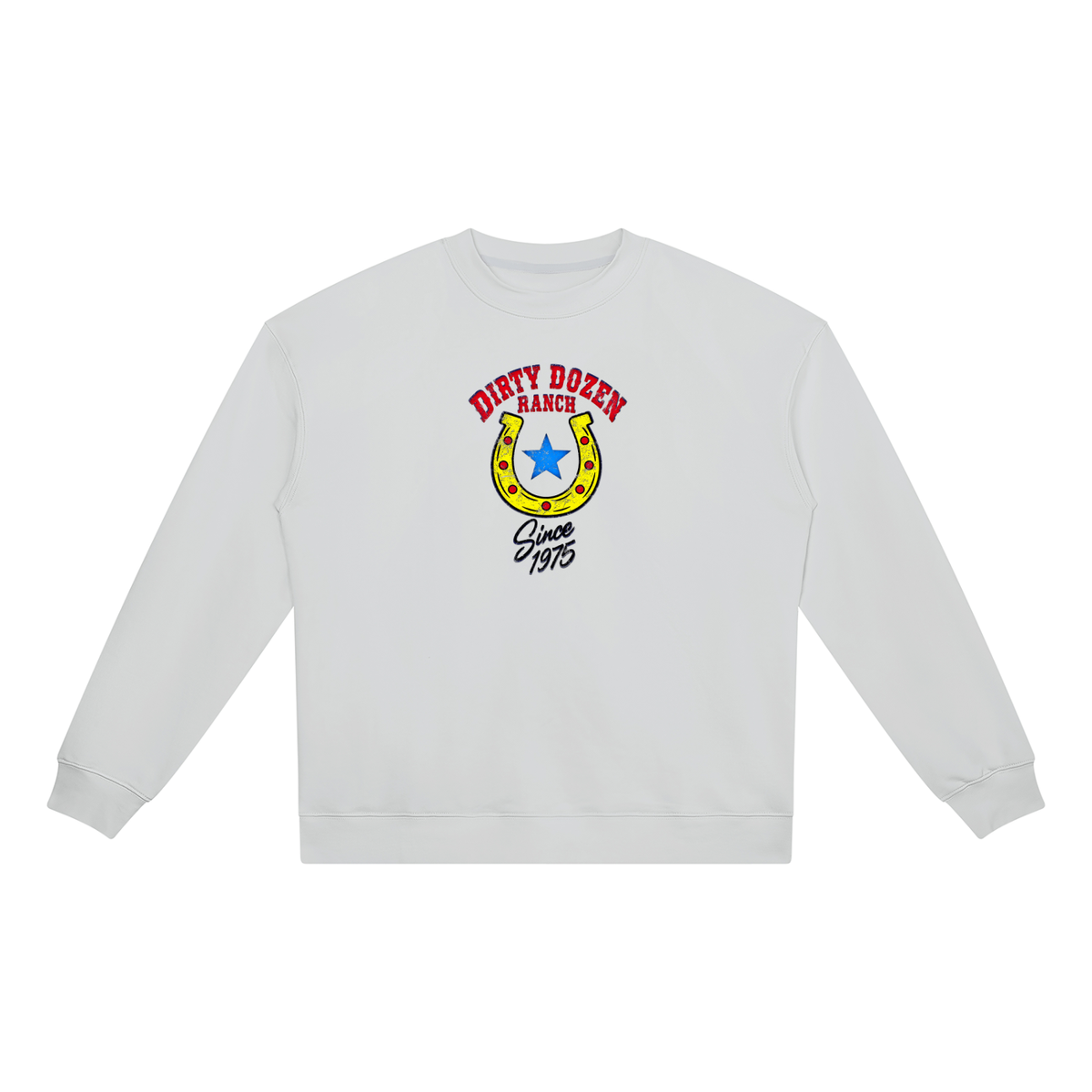 Dirty Dozen Ranch Est 75 Unisex Heavyweight Crewneck Sweatshirt