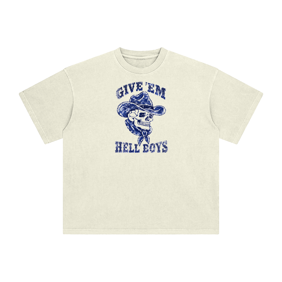 Give 'em hell boys Enzyme Washed T-Shirt