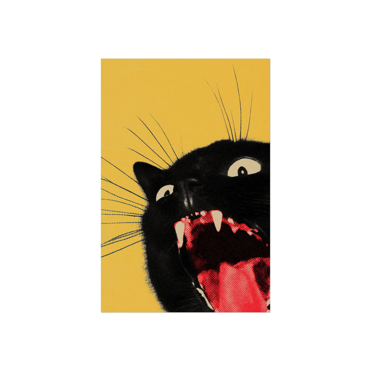 Black Cat Matte Wall Art