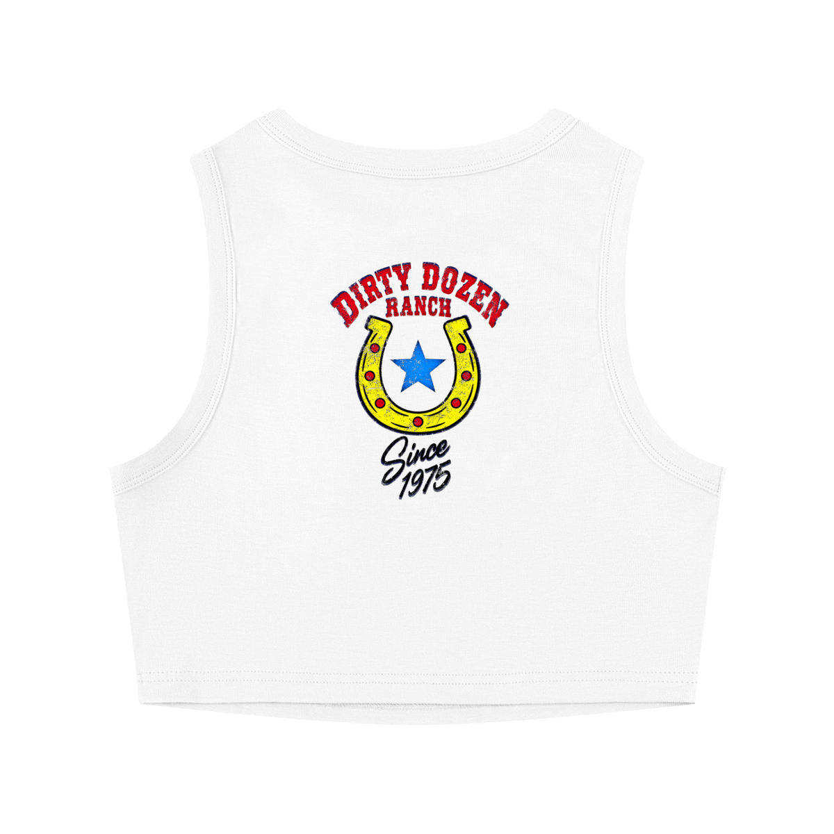 Dirty Dozen Ranch Est 75 Women's Tight Crewneck Crop Tank Top