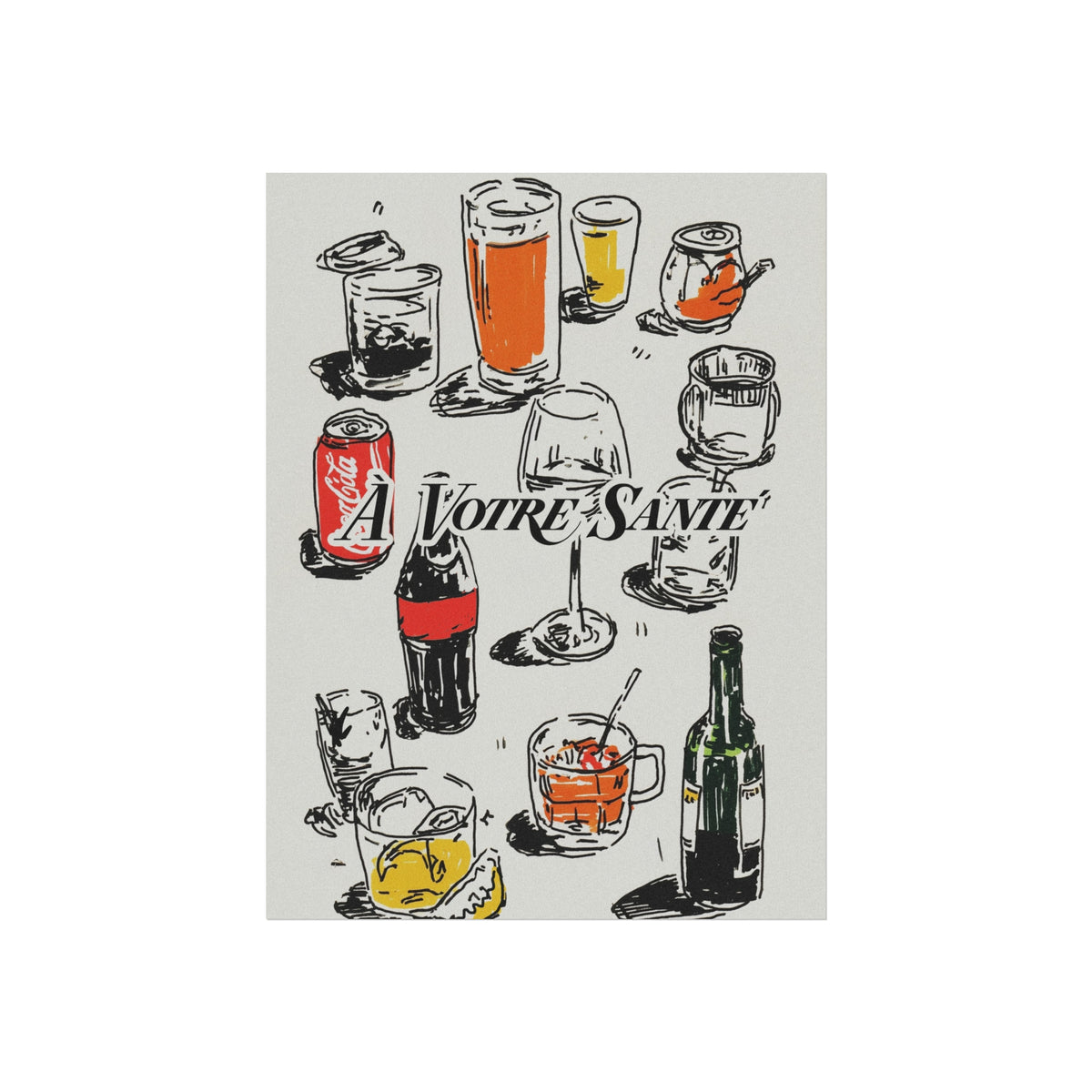 À Votre Santé Matte Wall Art