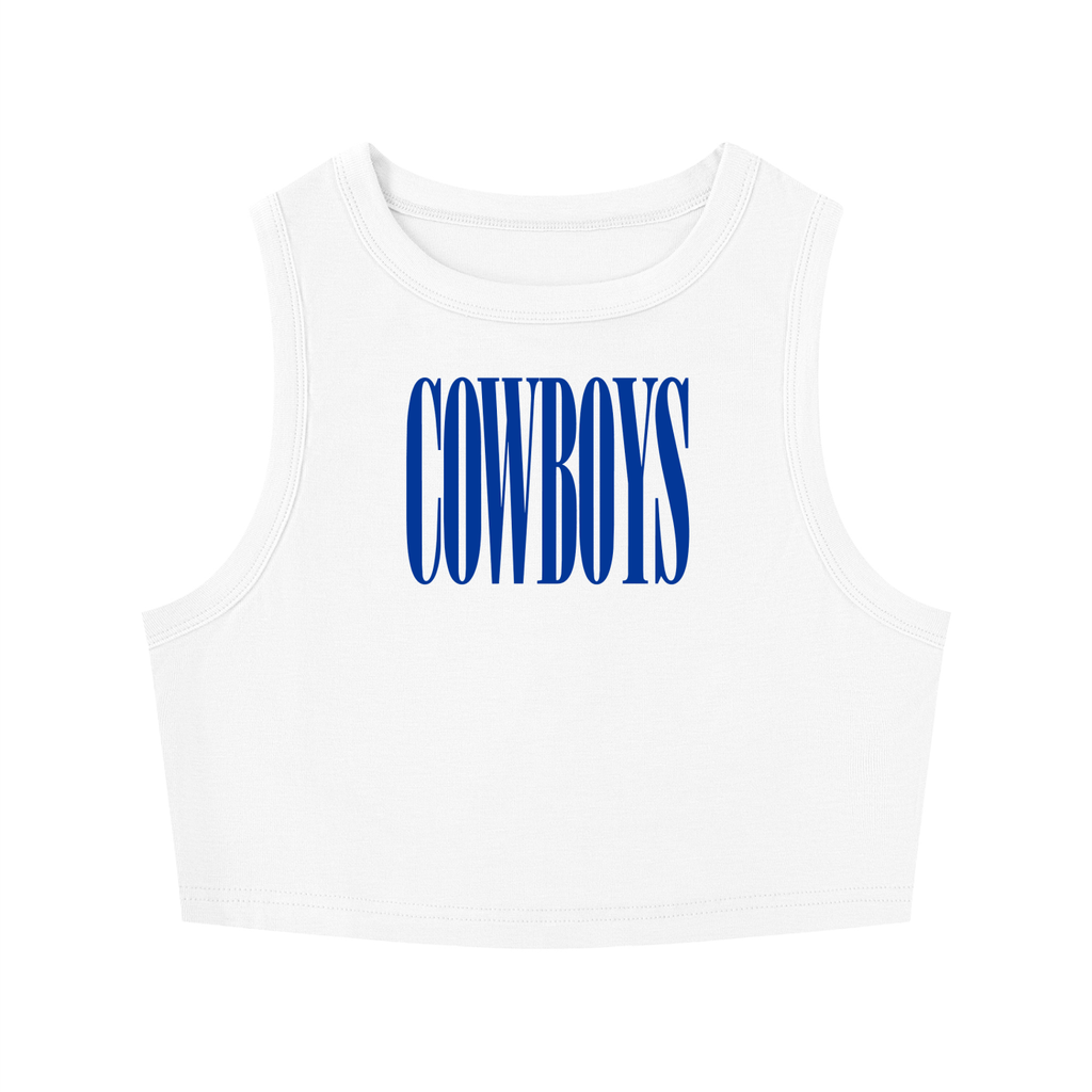 True Blue Women's Tight Crewneck Crop Tank Top
