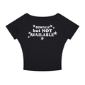 Single, Not Available Black Boatneck