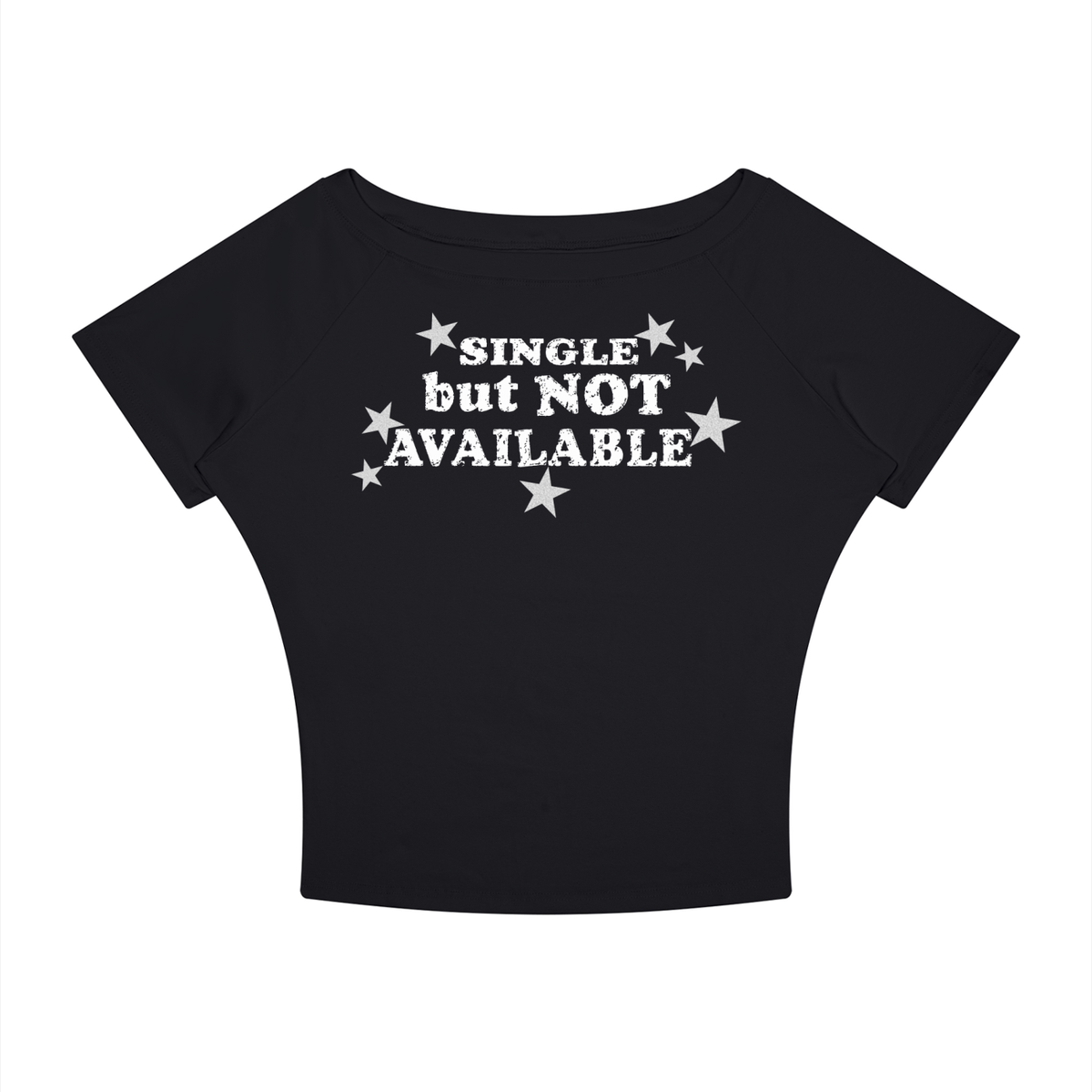 Single, Not Available Black Boatneck
