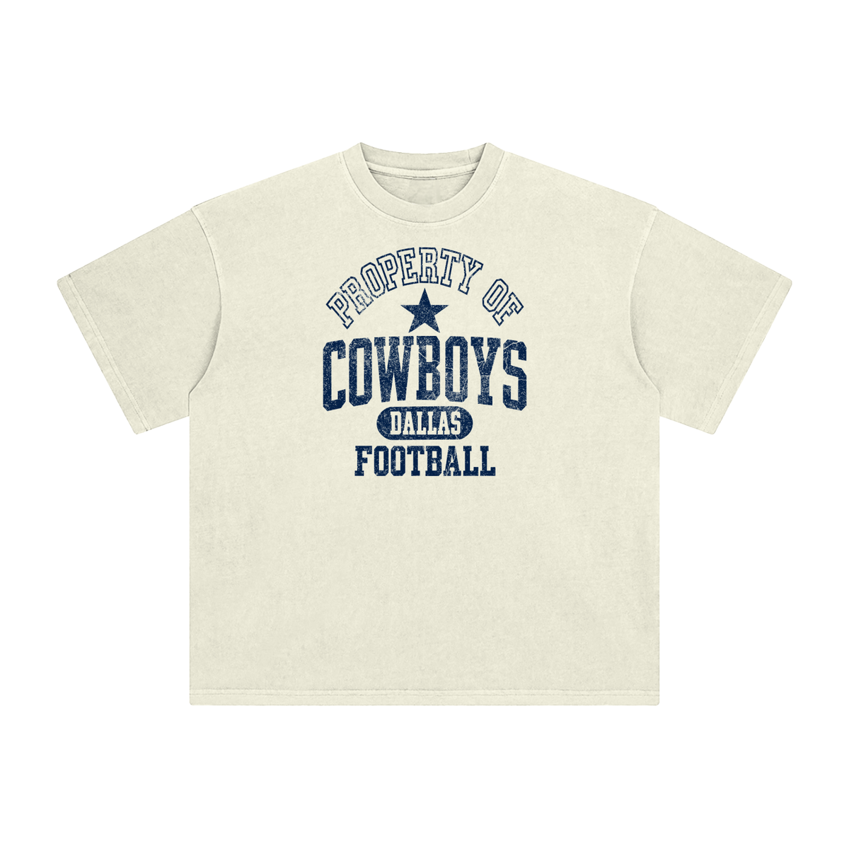 Cowboys Football Enzyme Washed T-Shirt