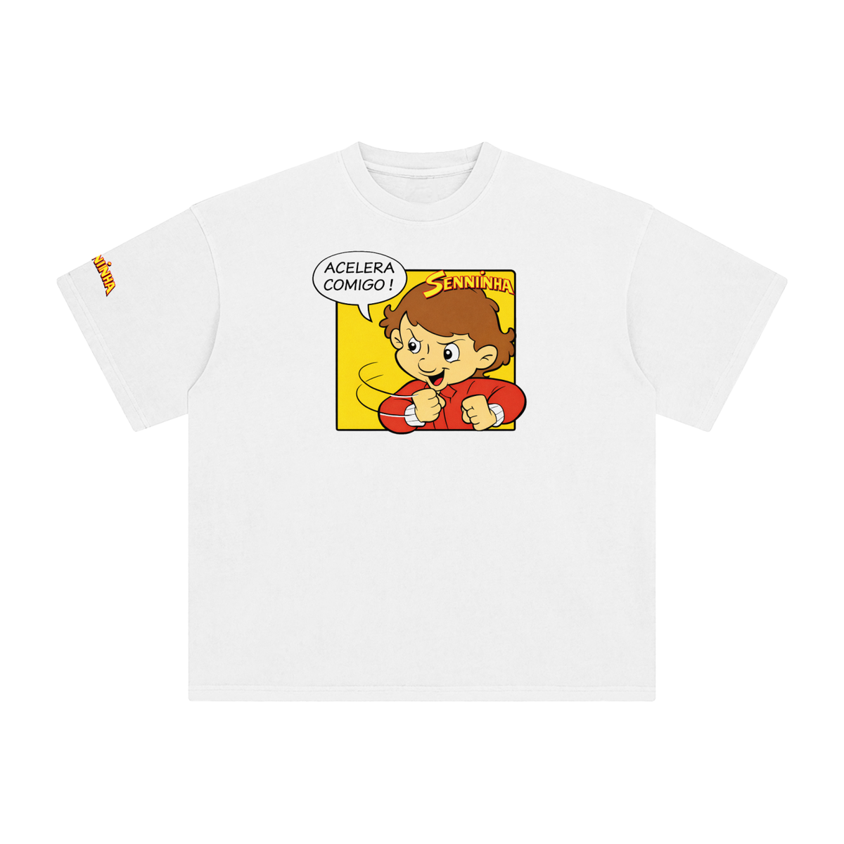Senninha Acelera Comigo Replica — Enzyme-Washed Tee