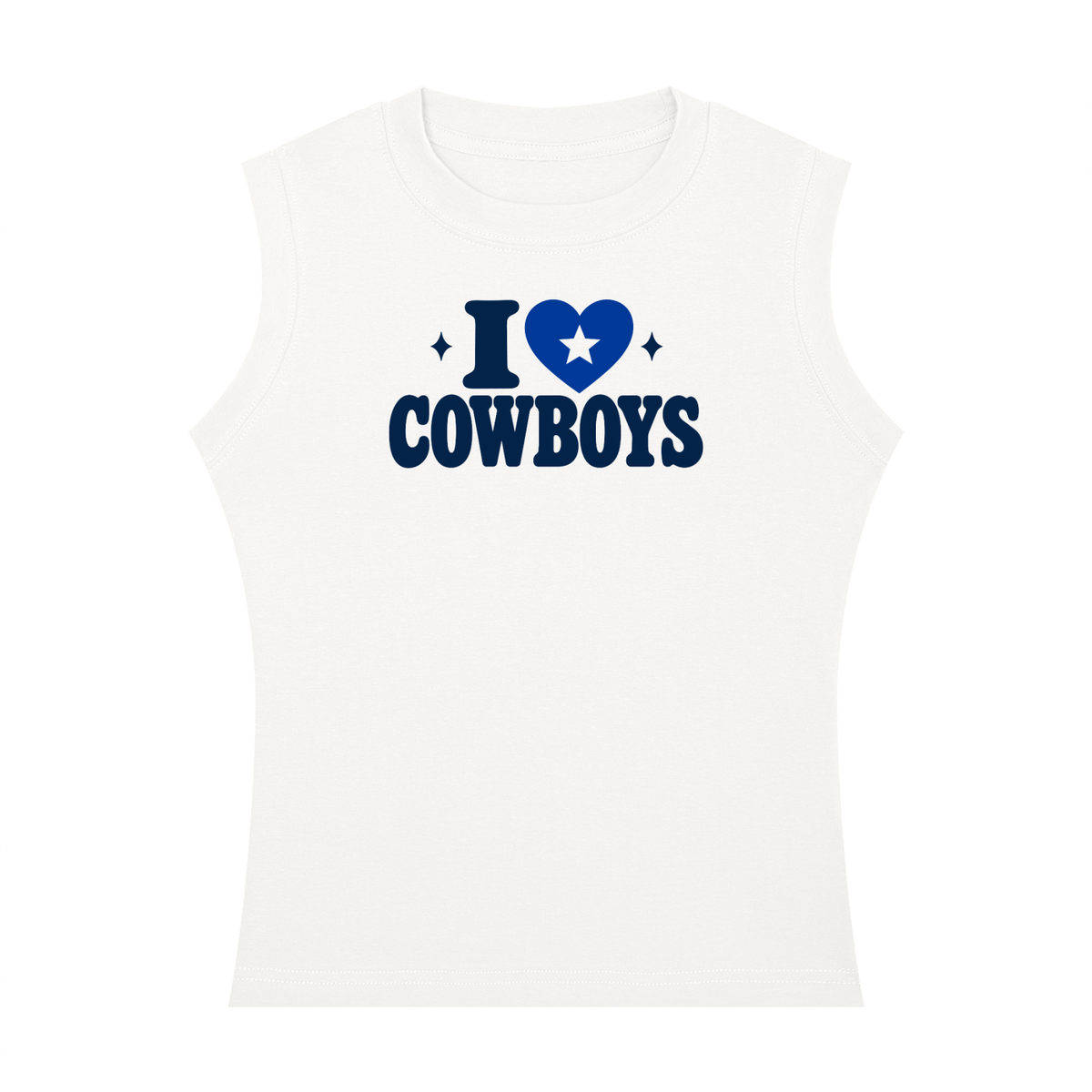 I <3 COWBOYS Women's Crewneck Tank Top