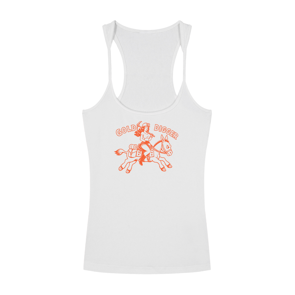 Gold Digger Ribbed Racerback Tank