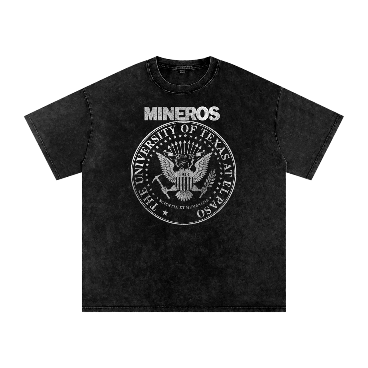 Mineros Collegiate Seal Snow-Wash Tee