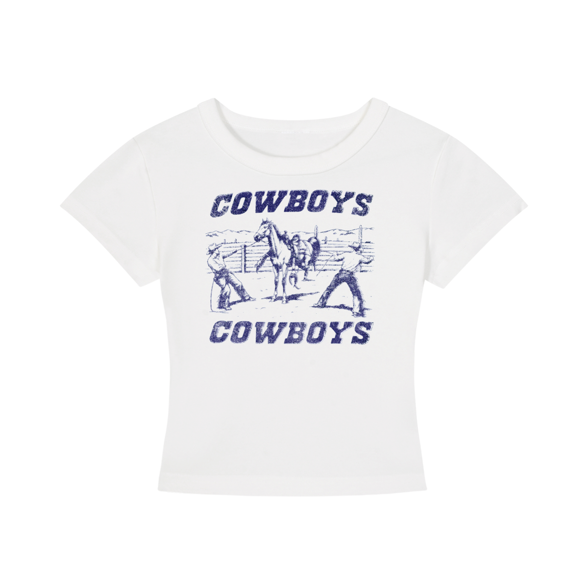 Bronco Bustin' Women's Cropped T-Shirt