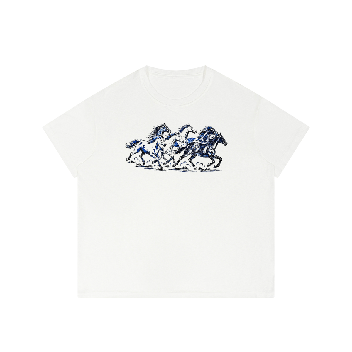 Wild Mustangs Men’s Sheer Lyocell Blend Boxy T-Shirt