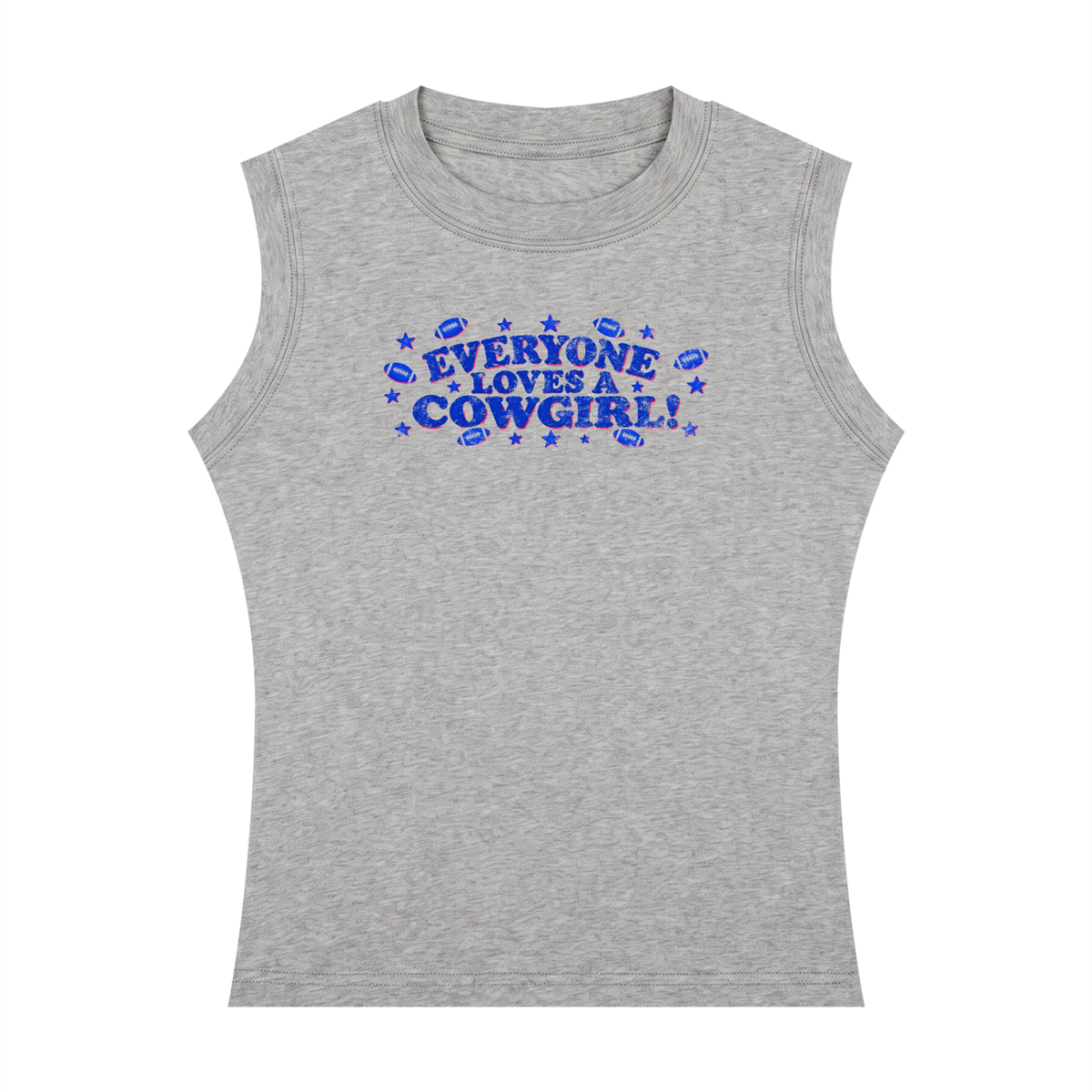 Everyone loves a cowgirl Women's Crewneck Tank Top