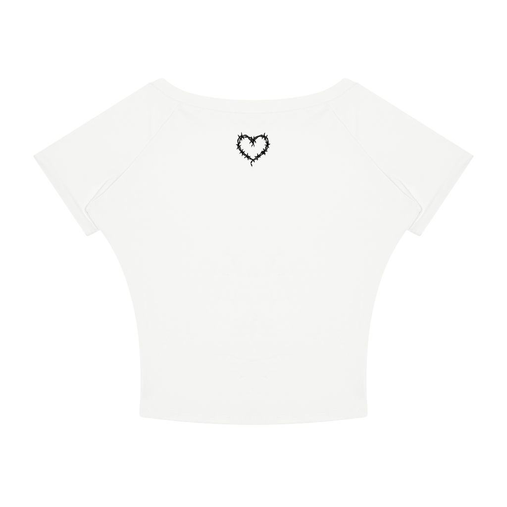 Single, Not Available White Boatneck