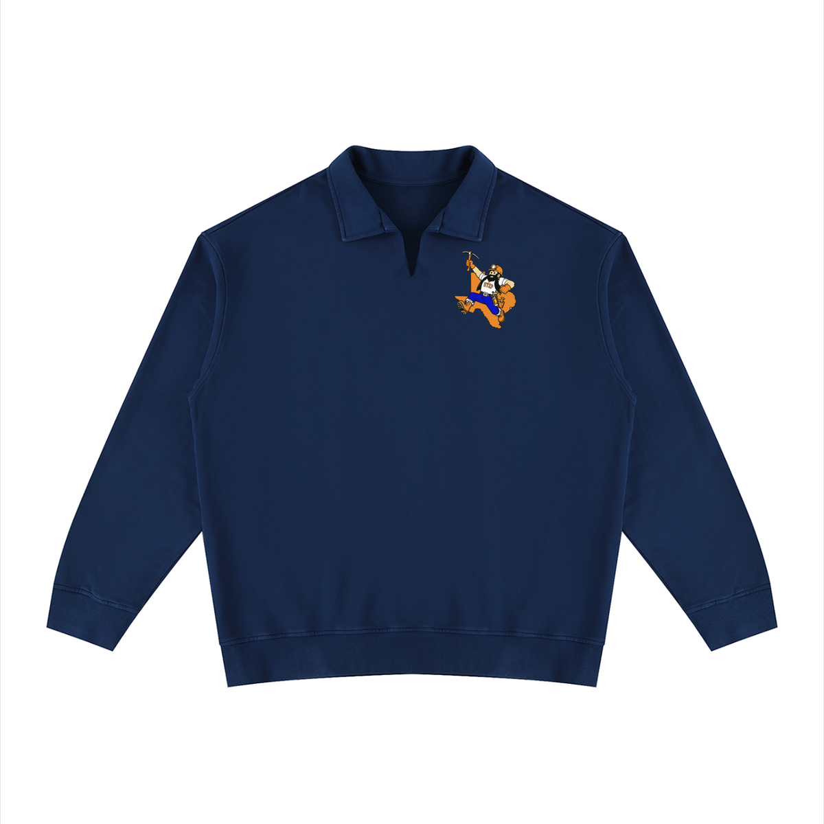 UTEP Miner Vintage-Wash Collared Sweatshirt