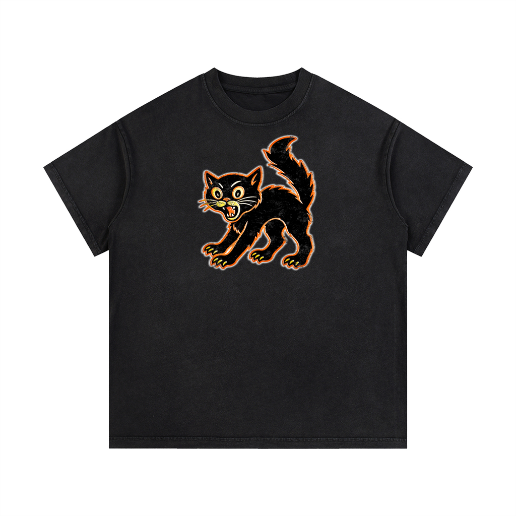 Black Cat Washed Tee