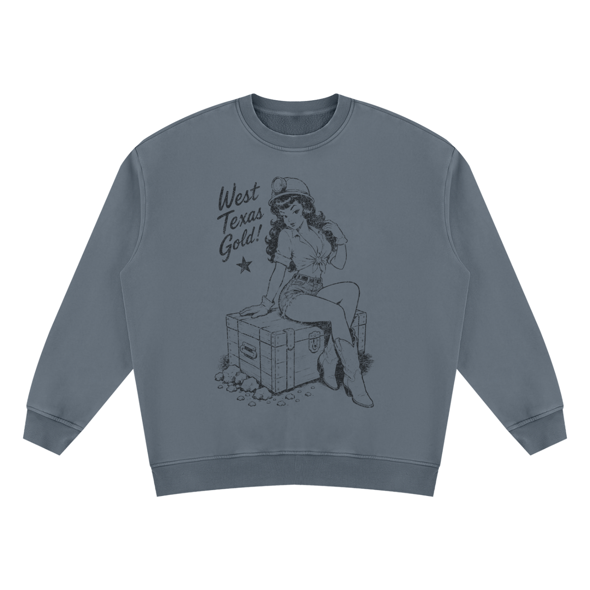 West Texas Gold Vintage-Wash Fleece Sweatshirt