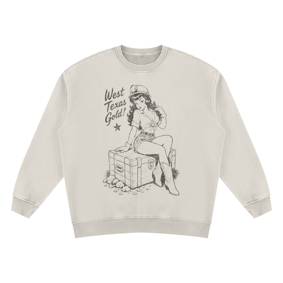 West Texas Gold Vintage-Wash Fleece Sweatshirt