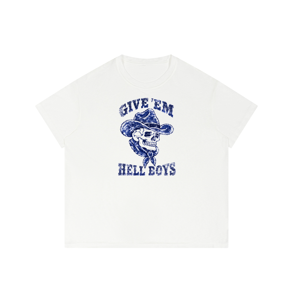 Give 'em hell boys Men’s Sheer Lyocell Blend Boxy T-Shirt