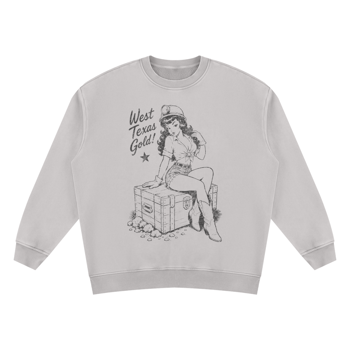 West Texas Gold Vintage-Wash Fleece Sweatshirt