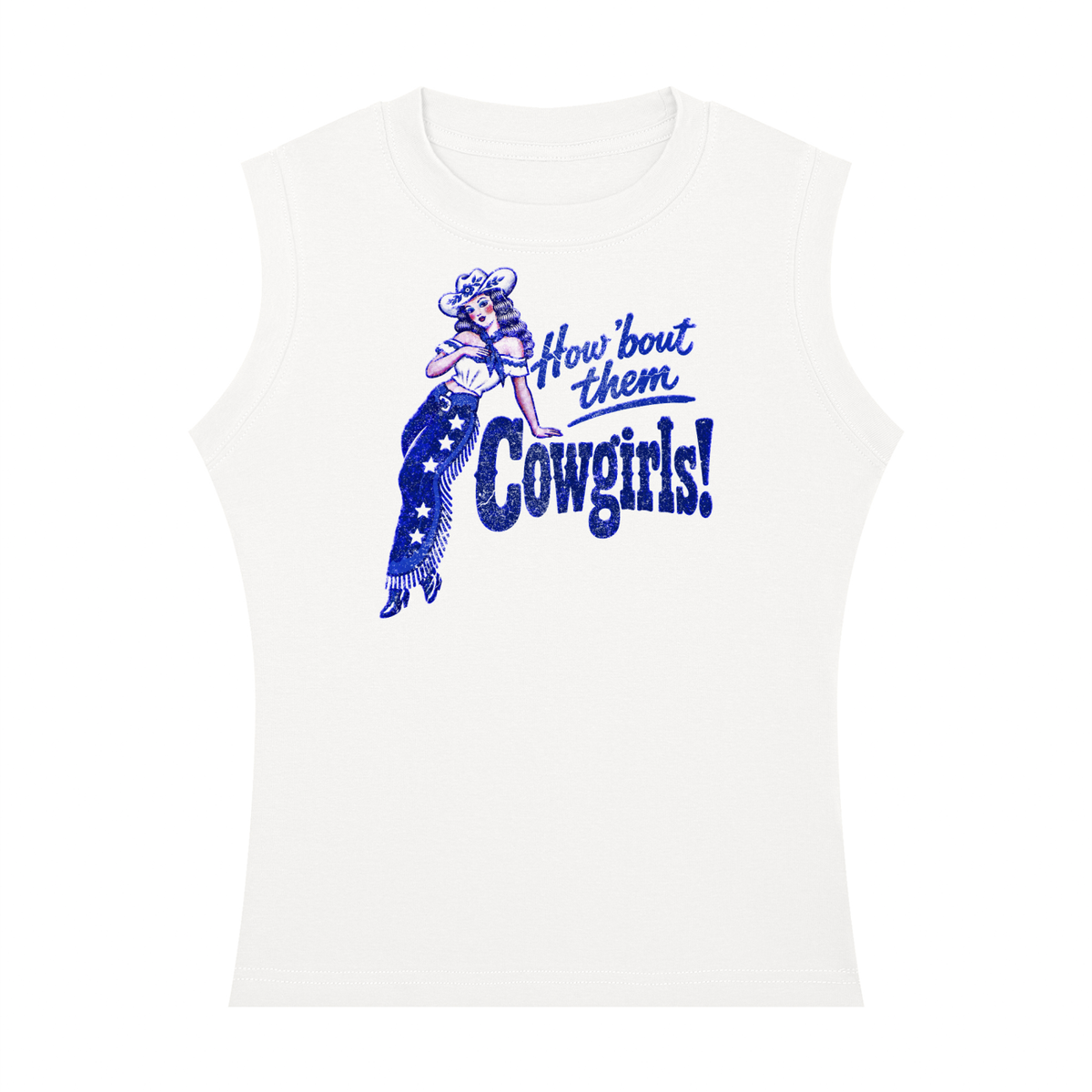 How bout them cowgirls Women's Crewneck Tank Top