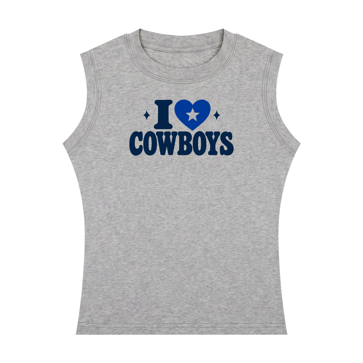 I <3 COWBOYS Women's Crewneck Tank Top