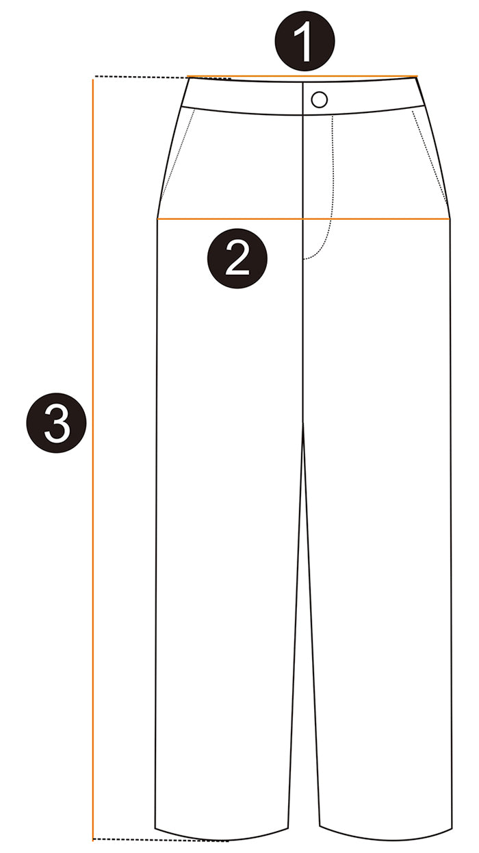 SGS Washed Straight Leg Pants — supplier size guide