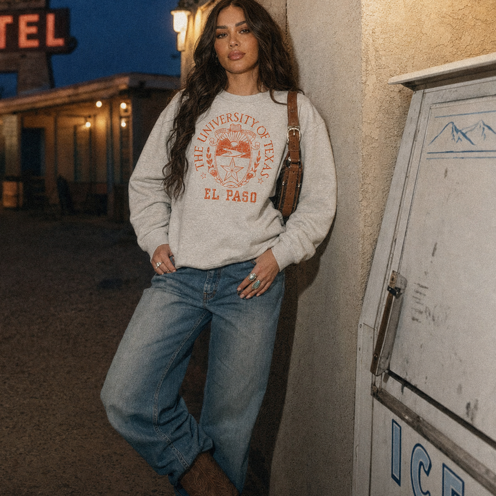 UTEP Heritage Crest Oversized Crewneck