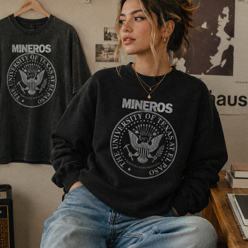 Mineros Collegiate Seal Oversized Crewneck