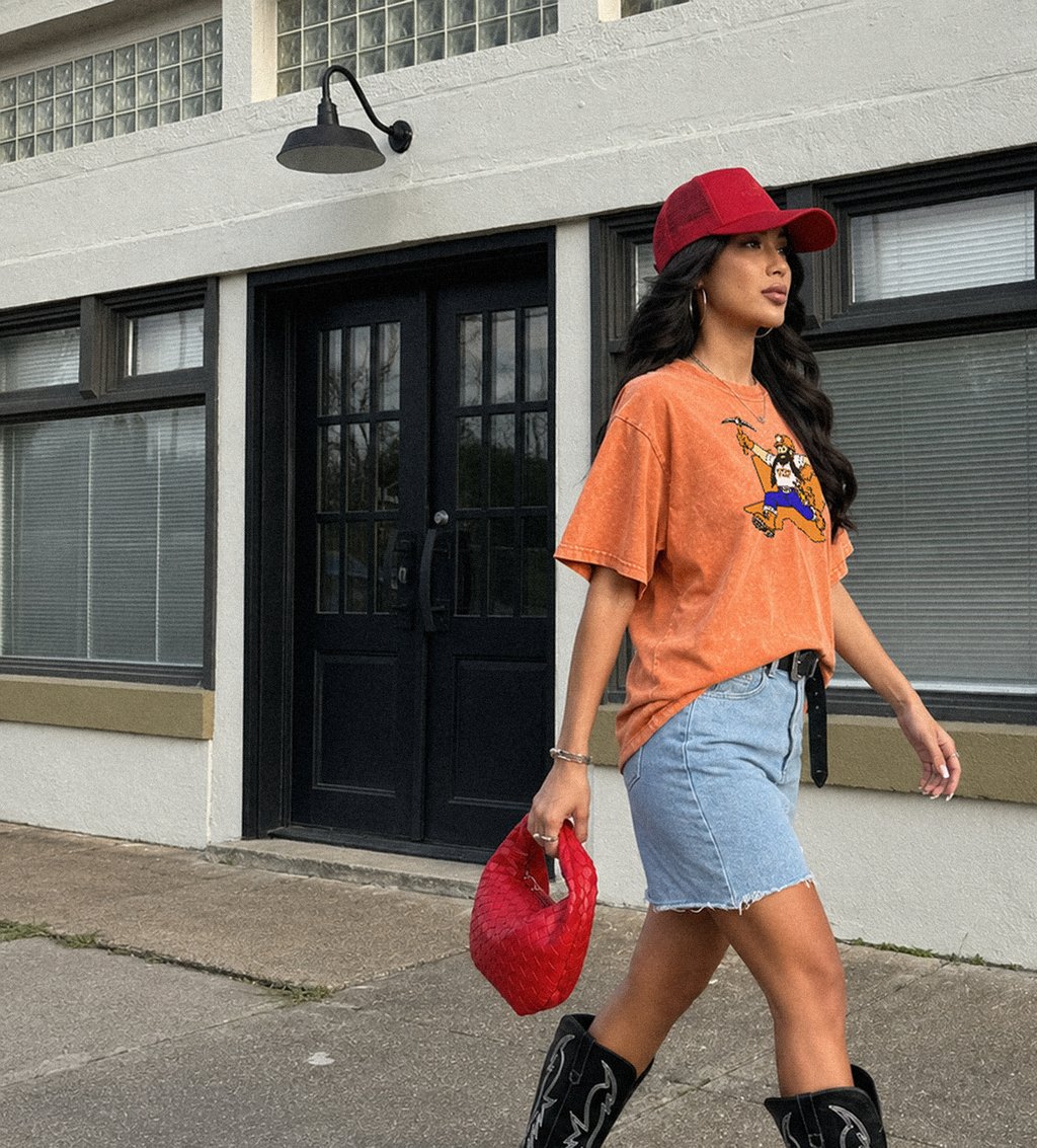 UTEP Heritage Miner Snow-Wash Oversized Tee