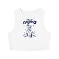 Welcome to the big D Women's Tight Crewneck Crop Tank Top
