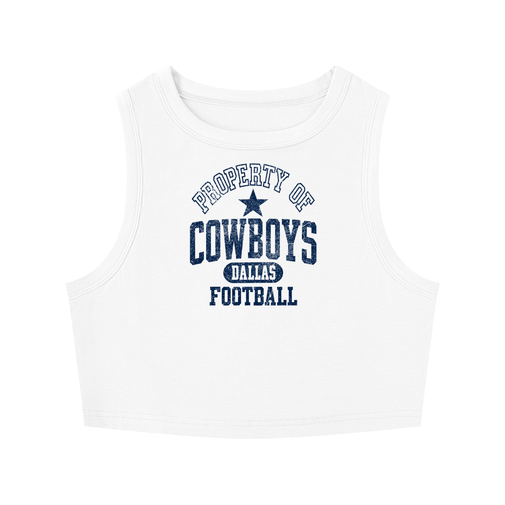 Cowboys Football Women's Tight Crewneck Crop Tank Top