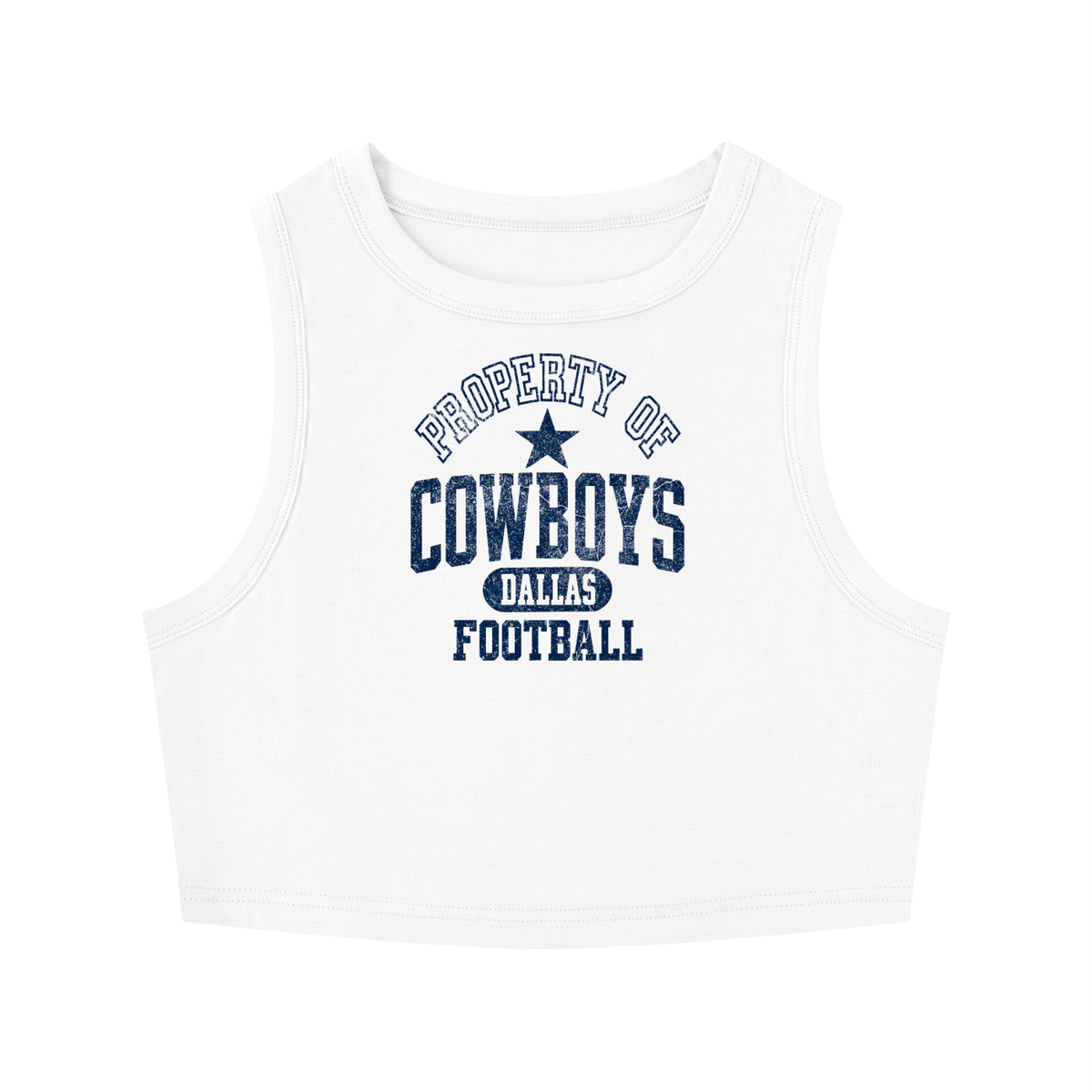 Cowboys Football Women's Tight Crewneck Crop Tank Top
