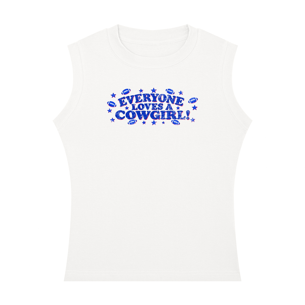 Everyone loves a cowgirl Women's Crewneck Tank Top