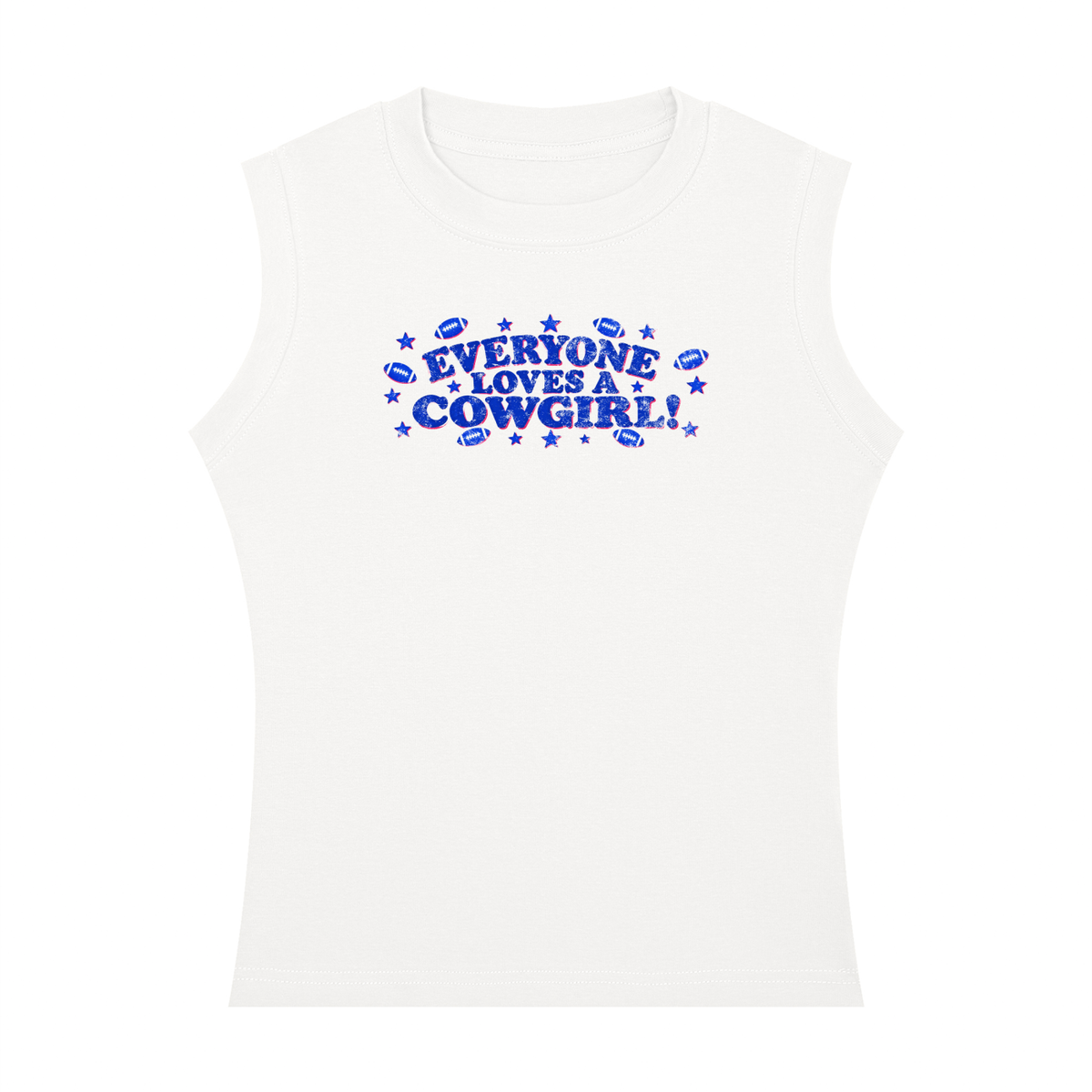 Everyone loves a cowgirl Women's Crewneck Tank Top