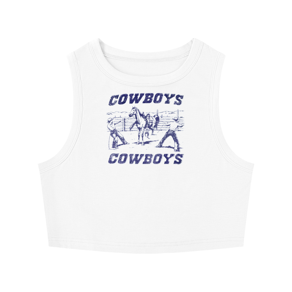 Bronco Bustin' Women's Tight Crewneck Crop Tank Top
