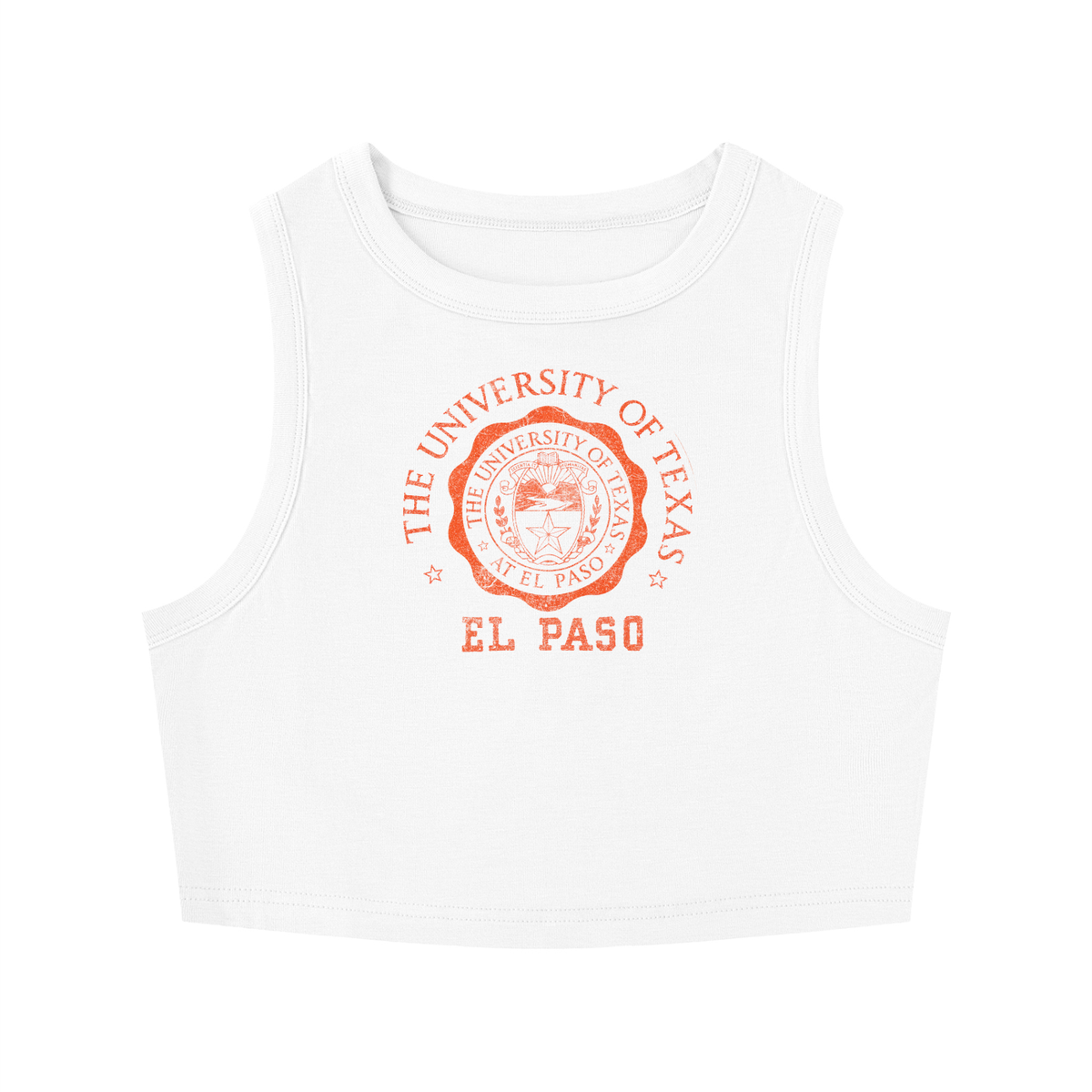 UTEP Vintage Medallion Fitted Crop Tank