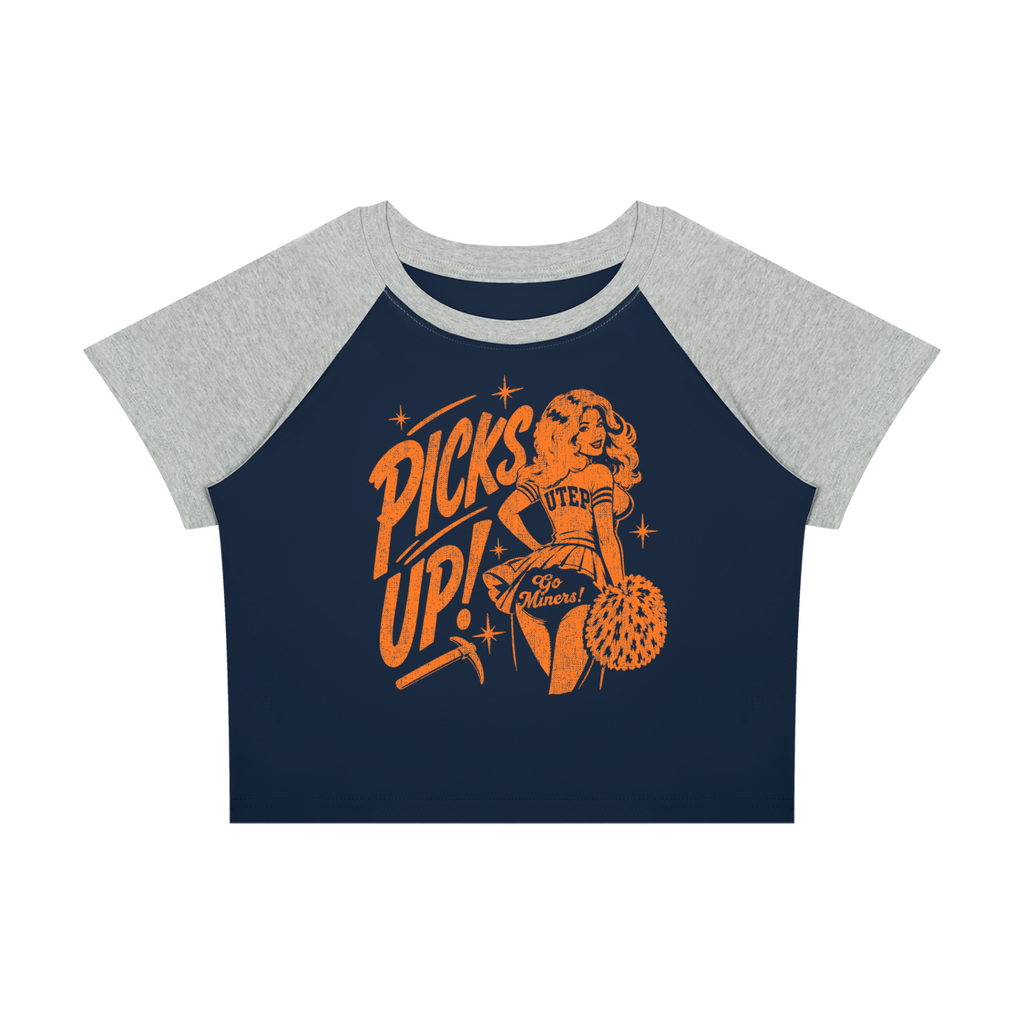 UTEP Picks Up! Women's Raglan Baby Tee
