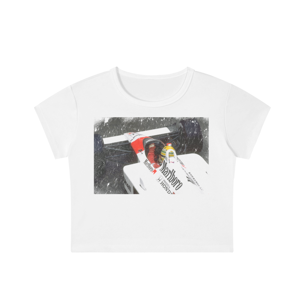 Senna Distressed Snow-Washed Crop Top