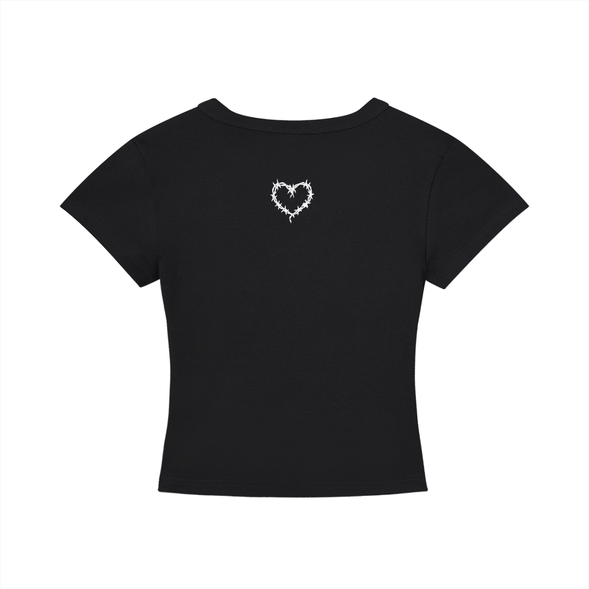 Barbed Heart Black Crop