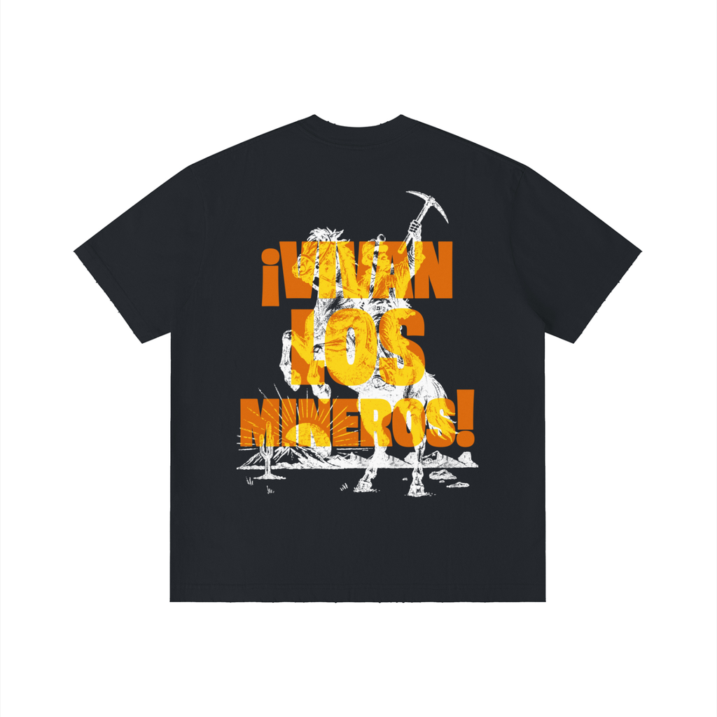 ¡Vivan Los Mineros! Dark Vintage-Wash Distressed Tee