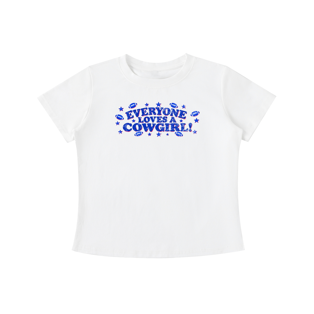 Everyone loves a cowgirl Vintage Wash Slim Fit T-shirt