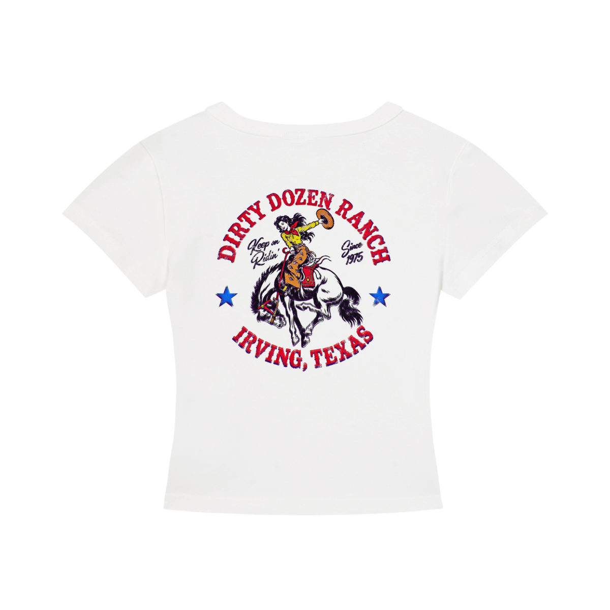 Dirty Dozen Ranch Est 75 Women's Cropped T-Shirt