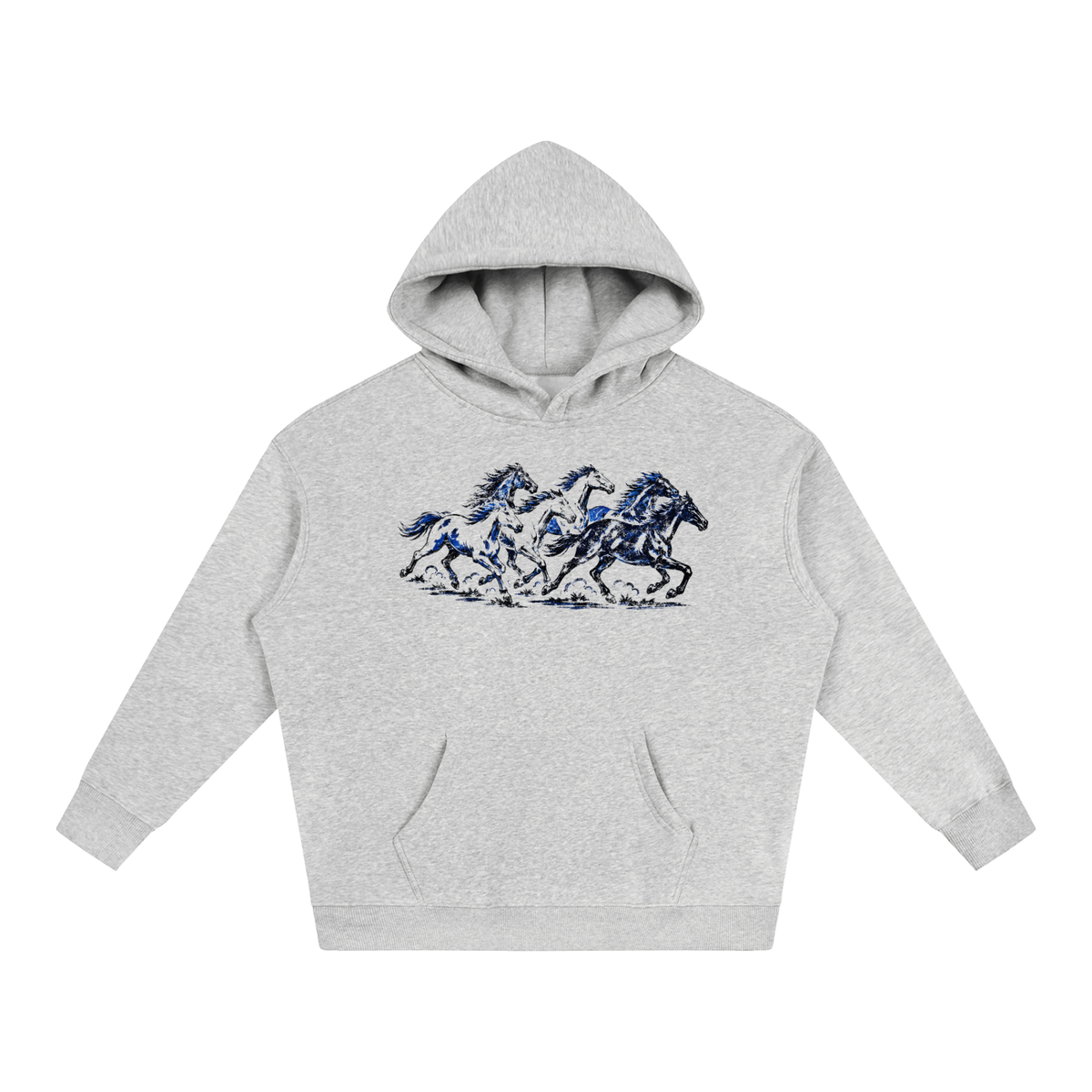 Wild Mustangs Oversize Fleeced Hoodie