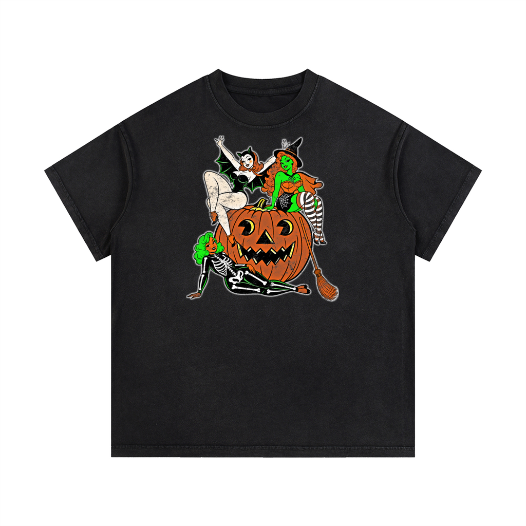 Three’s a Pumpkin Party Washed Tee
