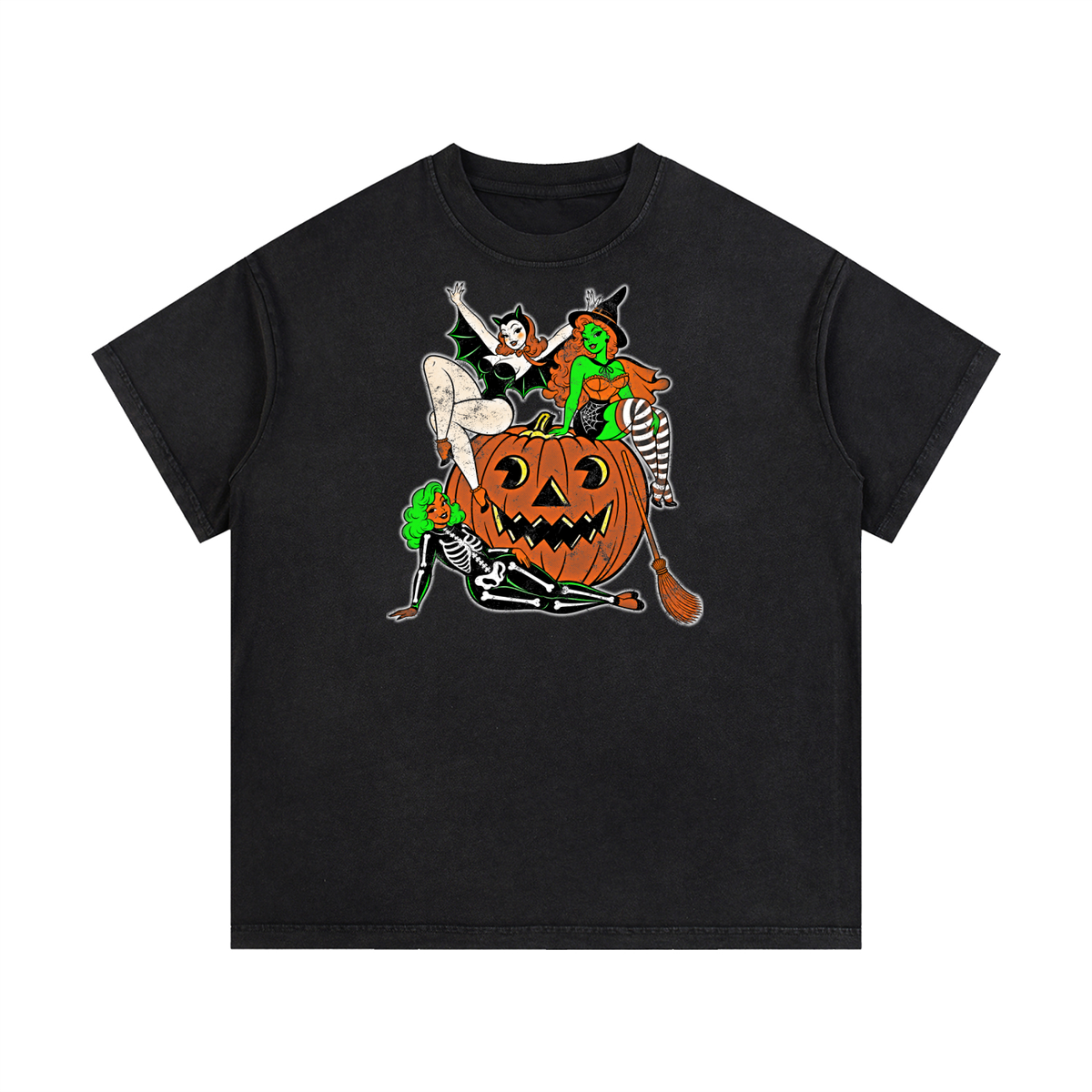 Three’s a Pumpkin Party Washed Tee