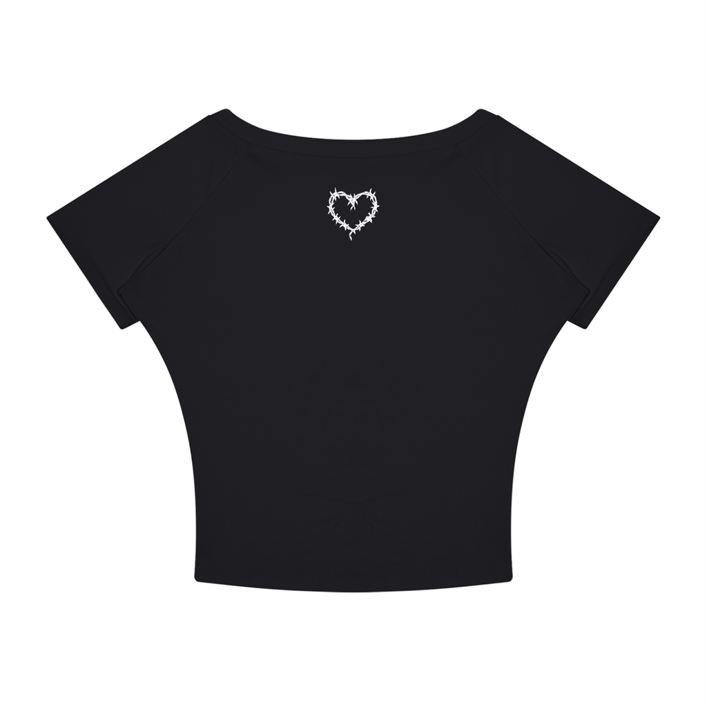 Single, Not Available Black Boatneck